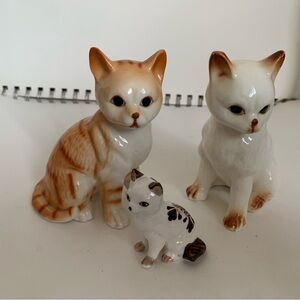 Vintage Lot of 3 Ceramic Cats